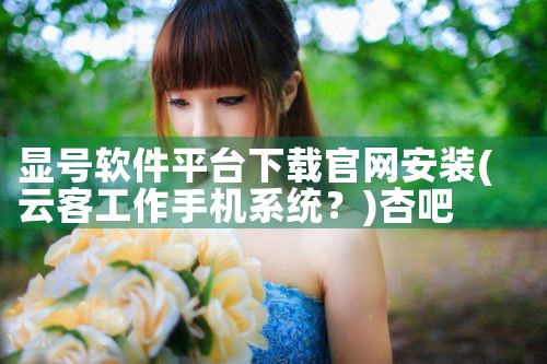显号软件平台下载官网安装|杏吧